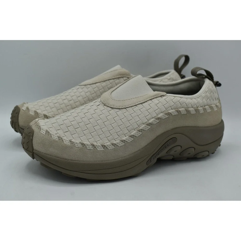 Merrell Mens Size 8 Jungle Moc EVO Woven SE Parchment Slip On Shoes Loafers